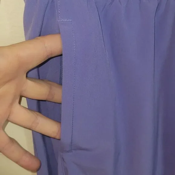 Athleta Pants size 8 Lavender Purple Drawstring Lightweight 8T - Picture 4 of 12